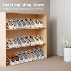 Adjustable Shoe Organizer Rack Double Layer Shoe Stacker Space Saving