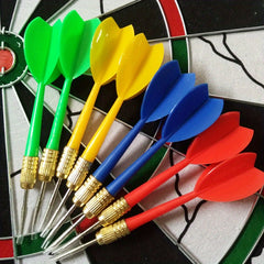 10pcs Colorful Plastic Throwing Dart Toy With Flights & Metal Tips