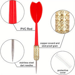 10pcs Colorful Plastic Throwing Dart Toy With Flights & Metal Tips