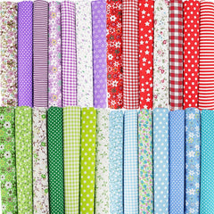 28pcs Cotton Fabric Patchwork DIY Sewing Scrapbooking Craft