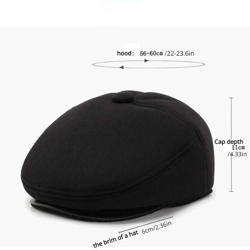Outdoor Warm Hat Coldproof Ear Protection Cap For Men Middle aged