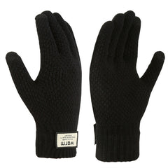 Non Slip Knitted Winter Gloves Plush Windproof for Outdoor Sports
