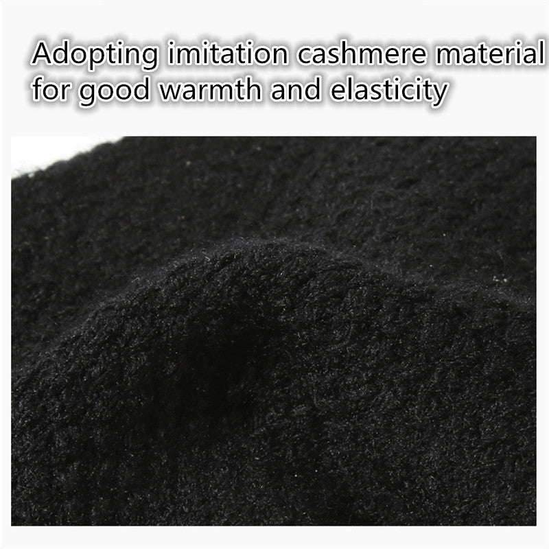 Non Slip Knitted Winter Gloves Plush Windproof for Outdoor Sports