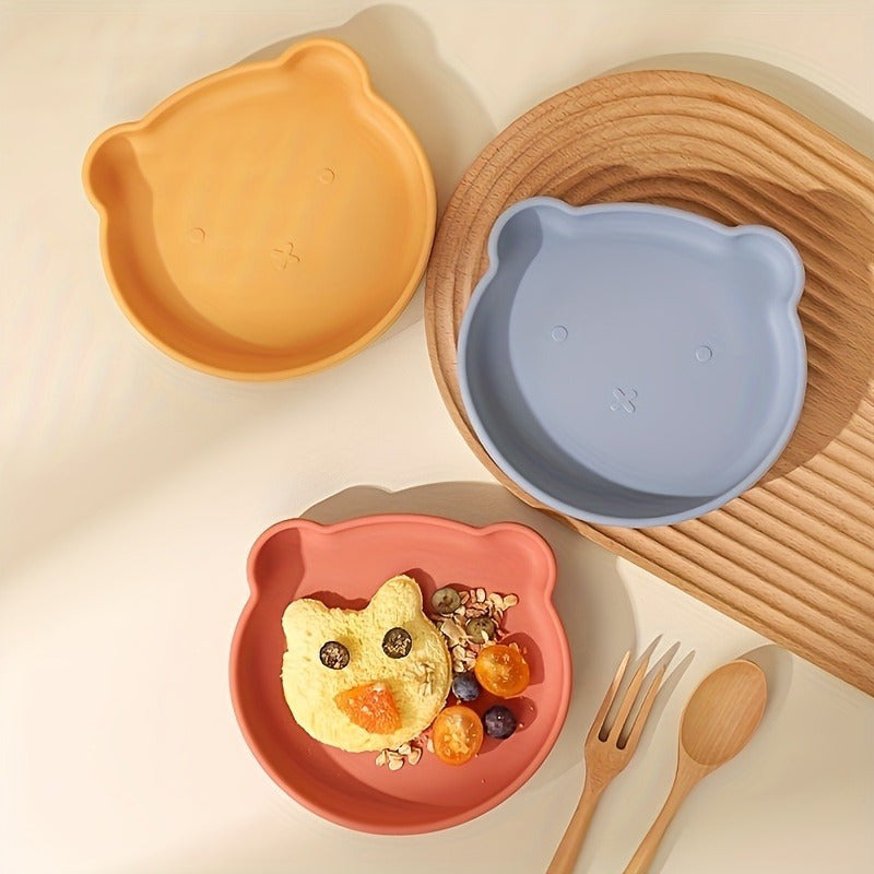 Silicone Suction Plate Cartoon Bear Shape Home & Outdoor Gift