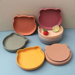 Silicone Suction Plate Cartoon Bear Shape Home & Outdoor Gift