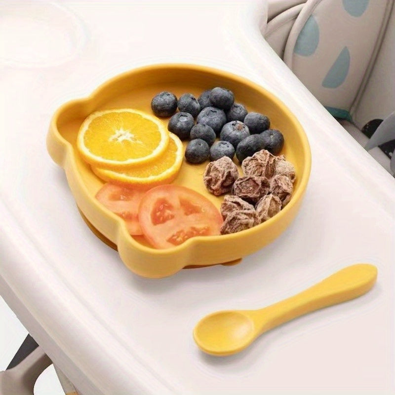 Silicone Suction Plate Cartoon Bear Shape Home & Outdoor Gift