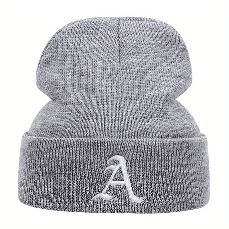 Letter Printed Warm Knitted Hat Windproof Sports Beanie Hat