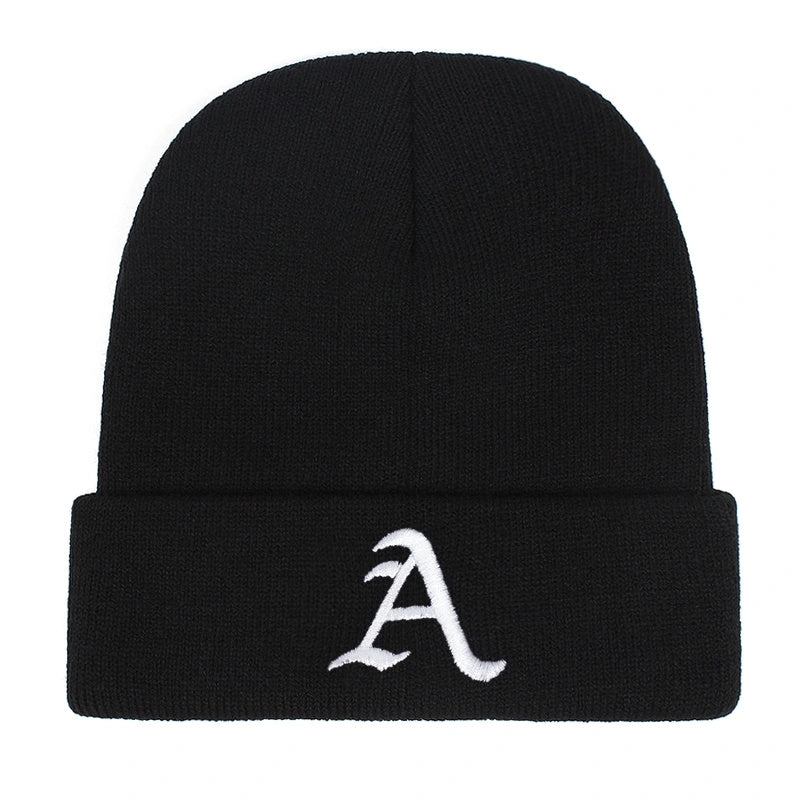 Letter Printed Warm Knitted Hat Windproof Sports Beanie Hat