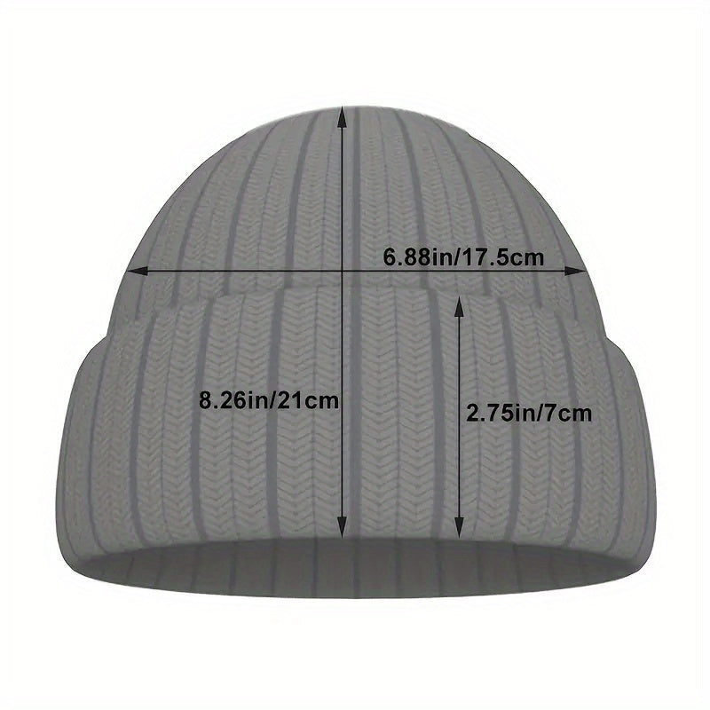 Letter Printed Warm Knitted Hat Windproof Sports Beanie Hat