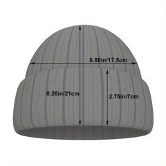 Letter Printed Warm Knitted Hat Windproof Sports Beanie Hat