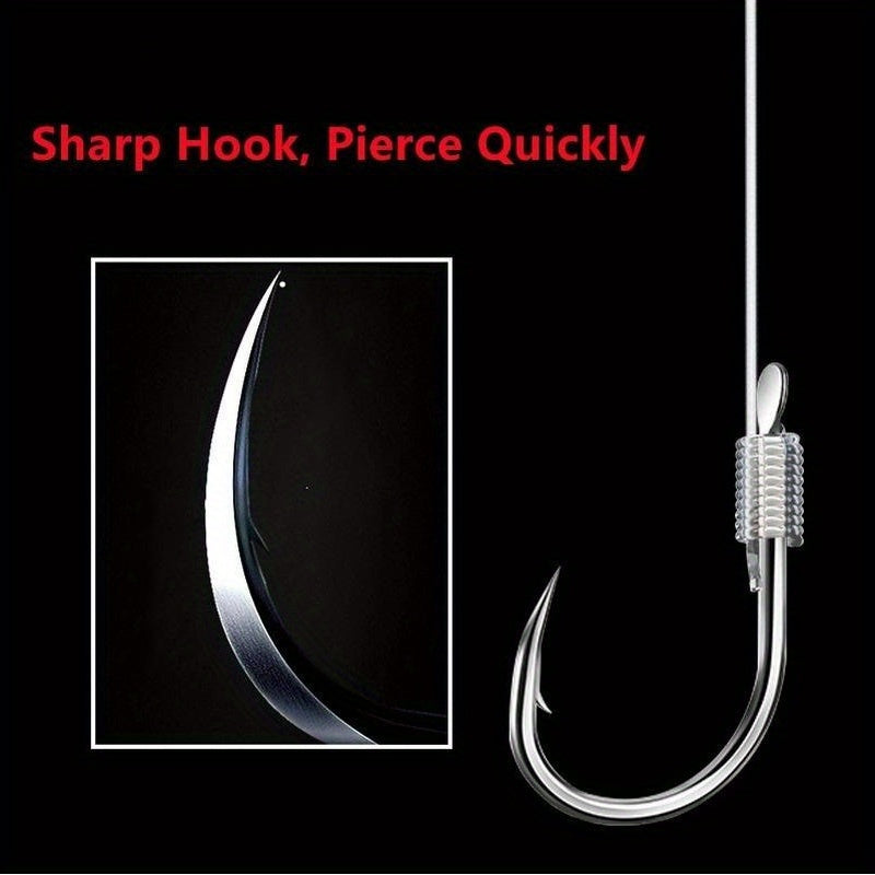 20 Pre-Tied Fishing Hooks with Line
