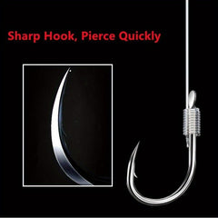 20 Pre-Tied Fishing Hooks with Line