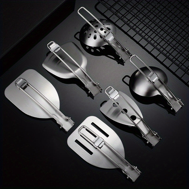 6pc 304 Stainless Steel Camping Kitchenware Set