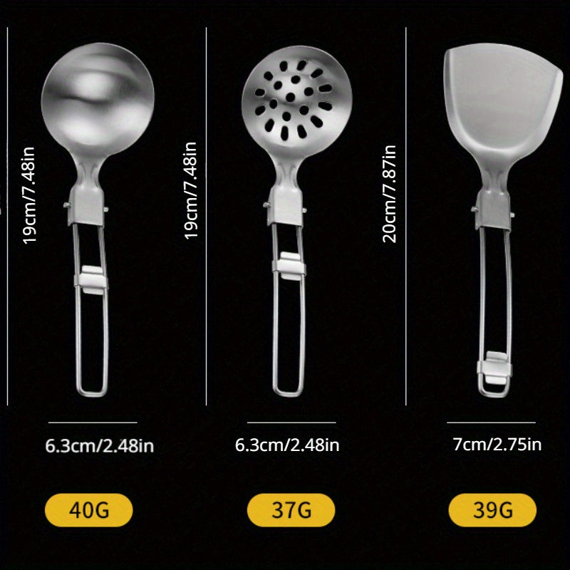 6pc 304 Stainless Steel Camping Kitchenware Set