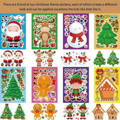 16pcs Christmas Stickers for Kids Crafts Activities
