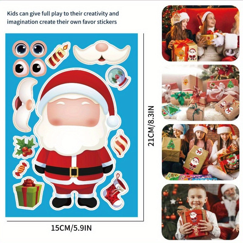 16pcs Christmas Stickers for Kids Crafts Activities