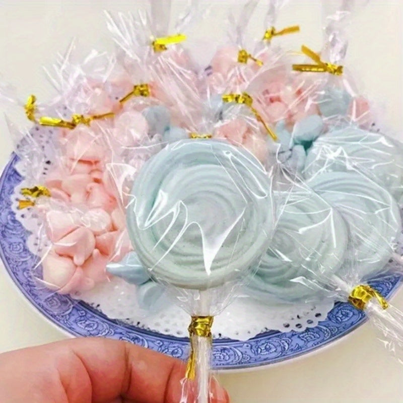 100 Transparent Opp Plastic Bags Candy Lollipop Cookie Packaging