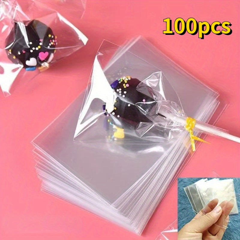 100 Transparent Opp Plastic Bags Candy Lollipop Cookie Packaging