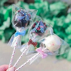 100 Transparent Opp Plastic Bags Candy Lollipop Cookie Packaging