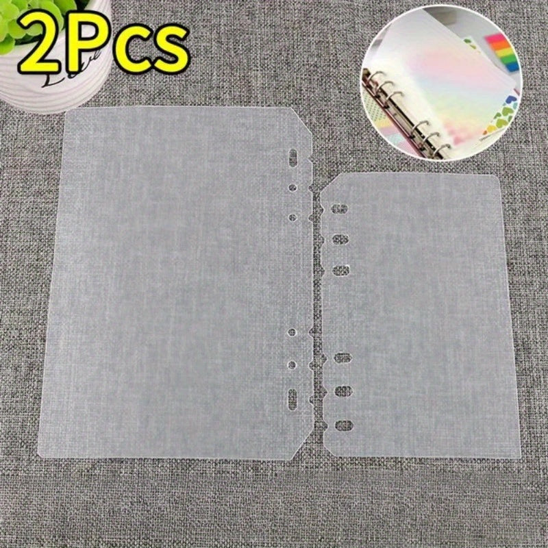 2pcs Plastic Inner Page Partition for Blank Loose leaf Book