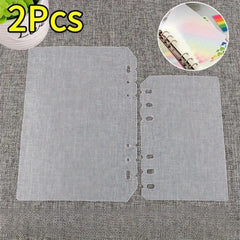 2pcs Plastic Inner Page Partition for Blank Loose leaf Book