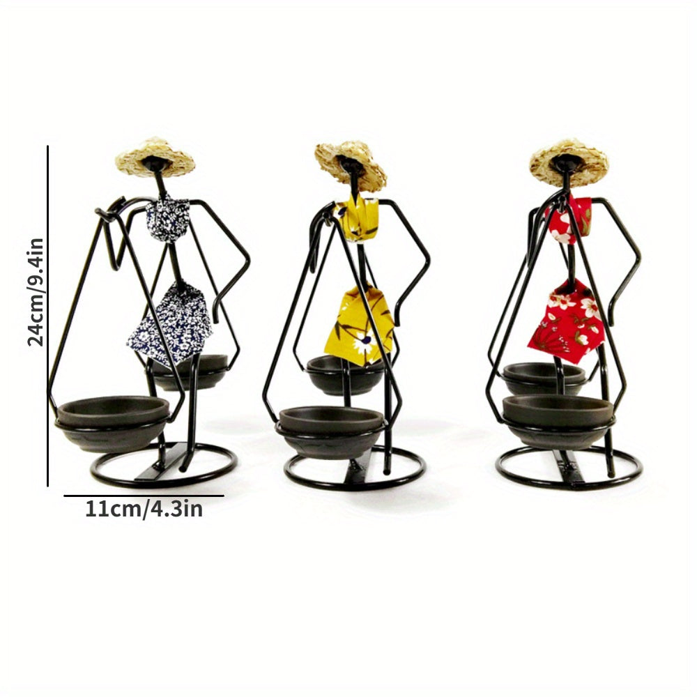 Pastoral Character Candle Holder - Home Decoration & Camping