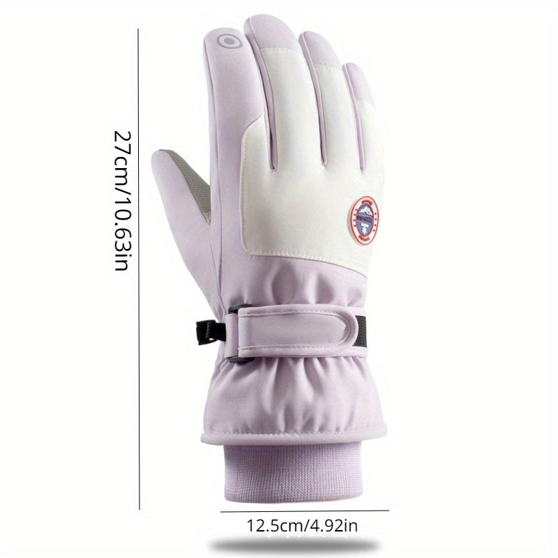 Warm Waterproof Touch Screen Winter Skiing Gloves Unisex Thick