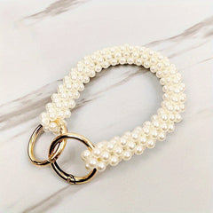 Pearl Chain Bag Purse Accessory Woven Handle Iron Chain Bag Handle