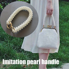 Pearl Chain Bag Purse Accessory Woven Handle Iron Chain Bag Handle