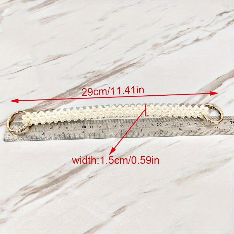Pearl Chain Bag Purse Accessory Woven Handle Iron Chain Bag Handle