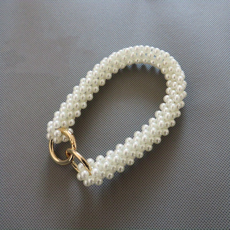 Pearl Chain Bag Purse Accessory Woven Handle Iron Chain Bag Handle