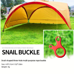 9pcs Camping Tent Wind Rope Buckle Adjustable Aluminum Cord Buckles 3 Holes