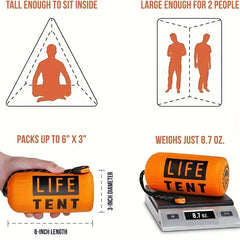 Emergency Survival Shelter 2 Person Tent Survival Whistle Waterproof