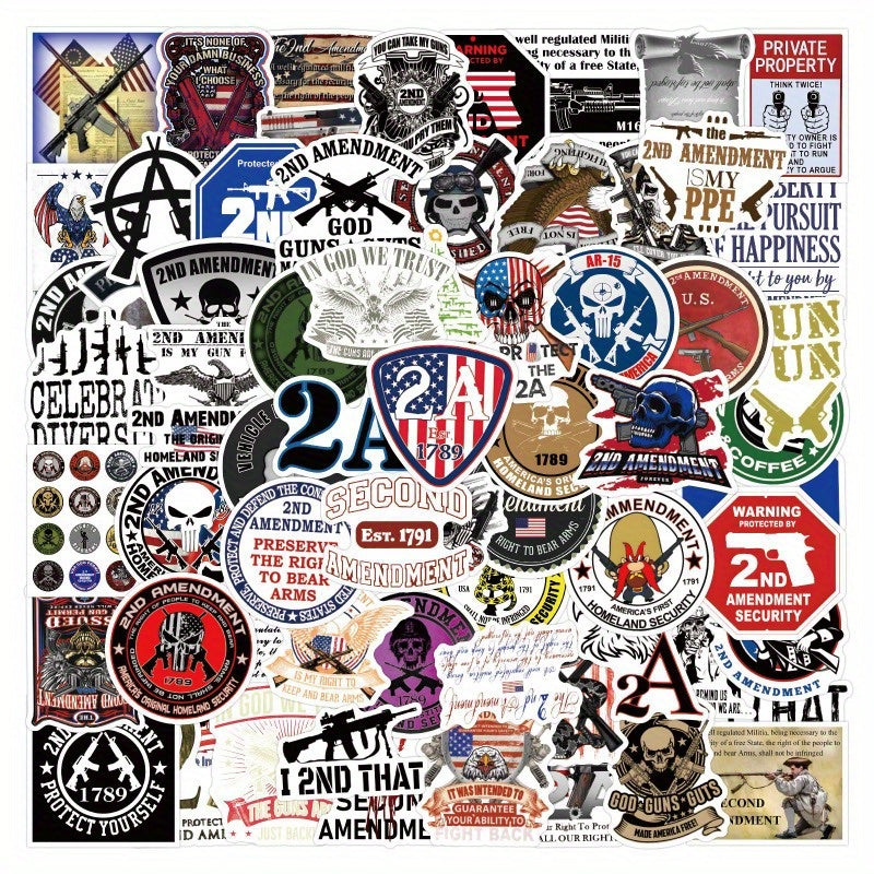 100pcs Military Theme Graffiti Stickers Waterproof & DIY Friendly