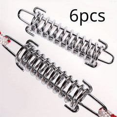 6pcs Tent Wind Rope Buckles Outdoor Camping Awning Fixed Spring Hook