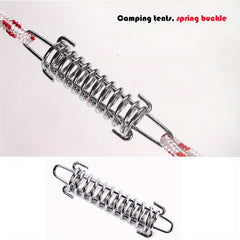 6pcs Tent Wind Rope Buckles Outdoor Camping Awning Fixed Spring Hook