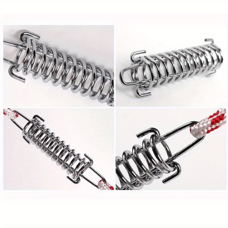 6pcs Tent Wind Rope Buckles Outdoor Camping Awning Fixed Spring Hook
