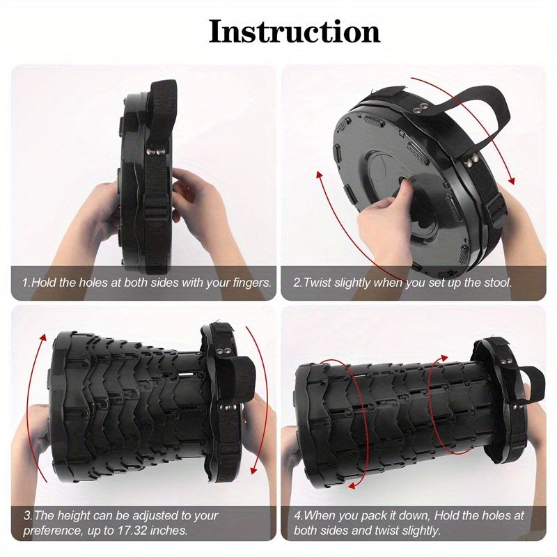 Portable Folding Camping Stool Lightweight Retractable Stool