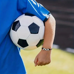 24 Pcs Sports Themed Bracelets Football Soccer Ball Charm Bracelets