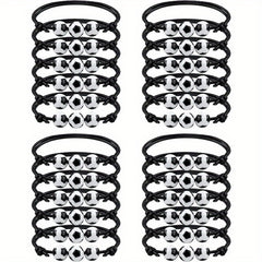 24 Pcs Sports Themed Bracelets Football Soccer Ball Charm Bracelets