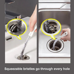2pcs Pipe Dredging Brush Hair Sewer Sink Cleaning Drain Cleaner Tool