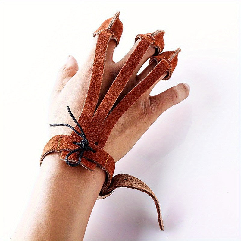 Suede Leather Three Finger Tab for Compound Bow
