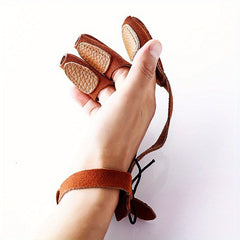 Suede Leather Three Finger Tab for Compound Bow