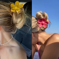 Flower Hair Grip Matte Clip Women Girls Party Decors
