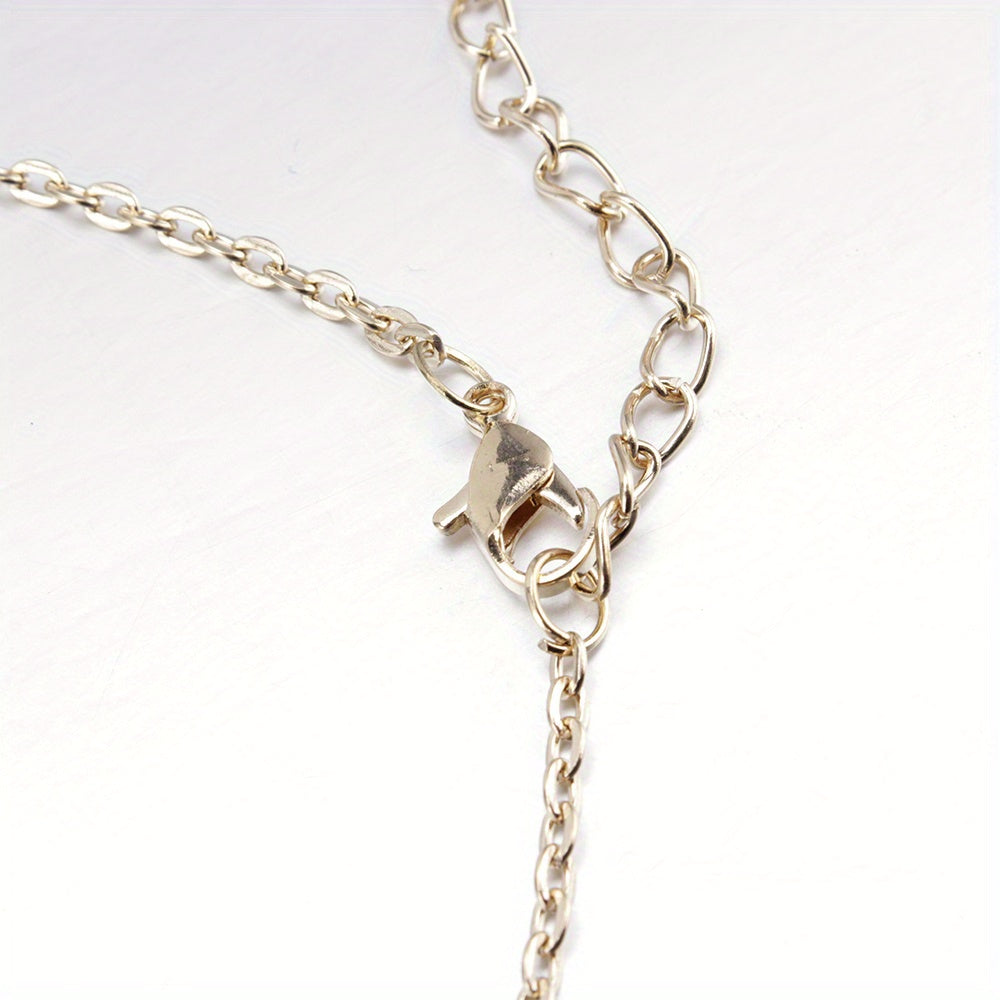 Golden Infinity Charms Pendant Necklace for Holiday Party