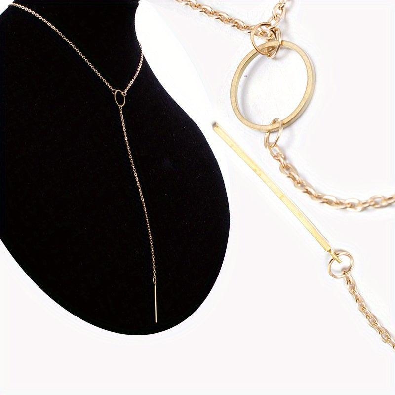Golden Infinity Charms Pendant Necklace for Holiday Party