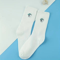 Cartoon Embroidery Cotton Socks Spring Summer Crew Socks