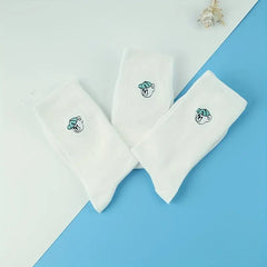 Cartoon Embroidery Cotton Socks Spring Summer Crew Socks