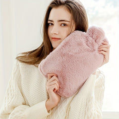 Hot Water Bag Plush Soft Cover Natural Rubber 33-81oz 67-63oz