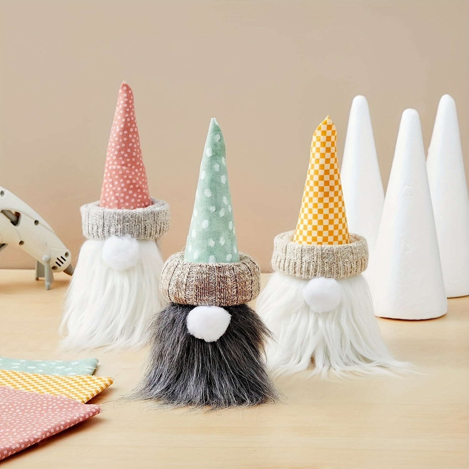 Foam Cone Christmas DIY Painting Decoration Supplies